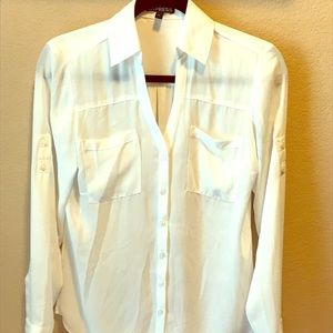 Express Portofino Collared button up blouse